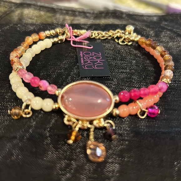 Semi Precious Beads and Crystal Bracelet-Boutique - Picture 3 of 6